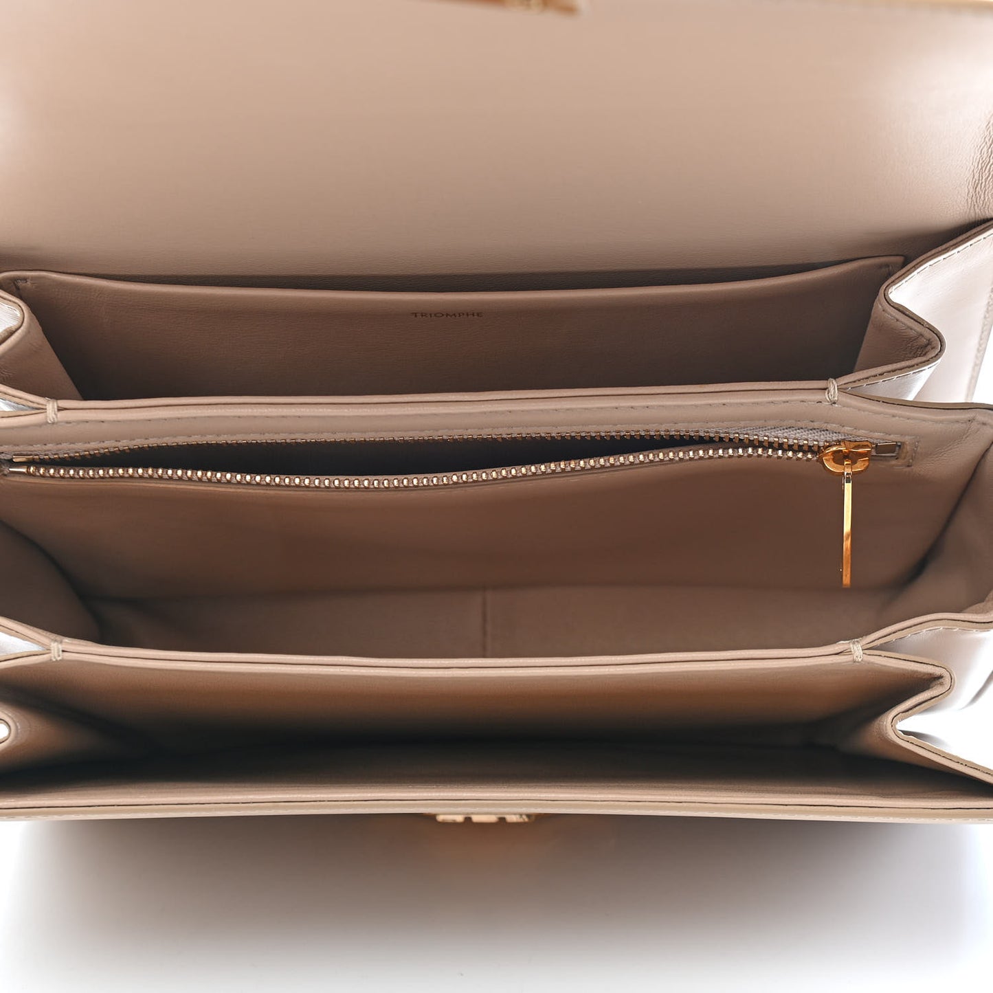 Shiny Calfskin Medium Triomphe Nude