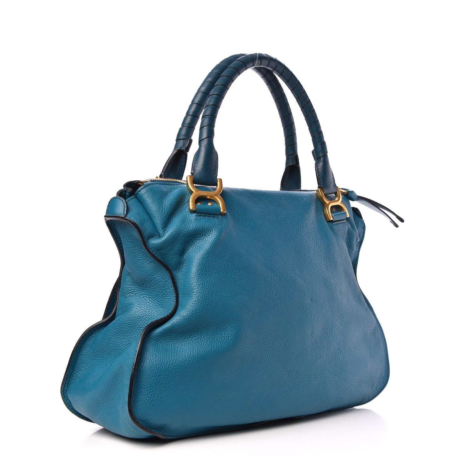 Chloe Calfskin Large Marcie Satchel Laguna Blue 3 of 10