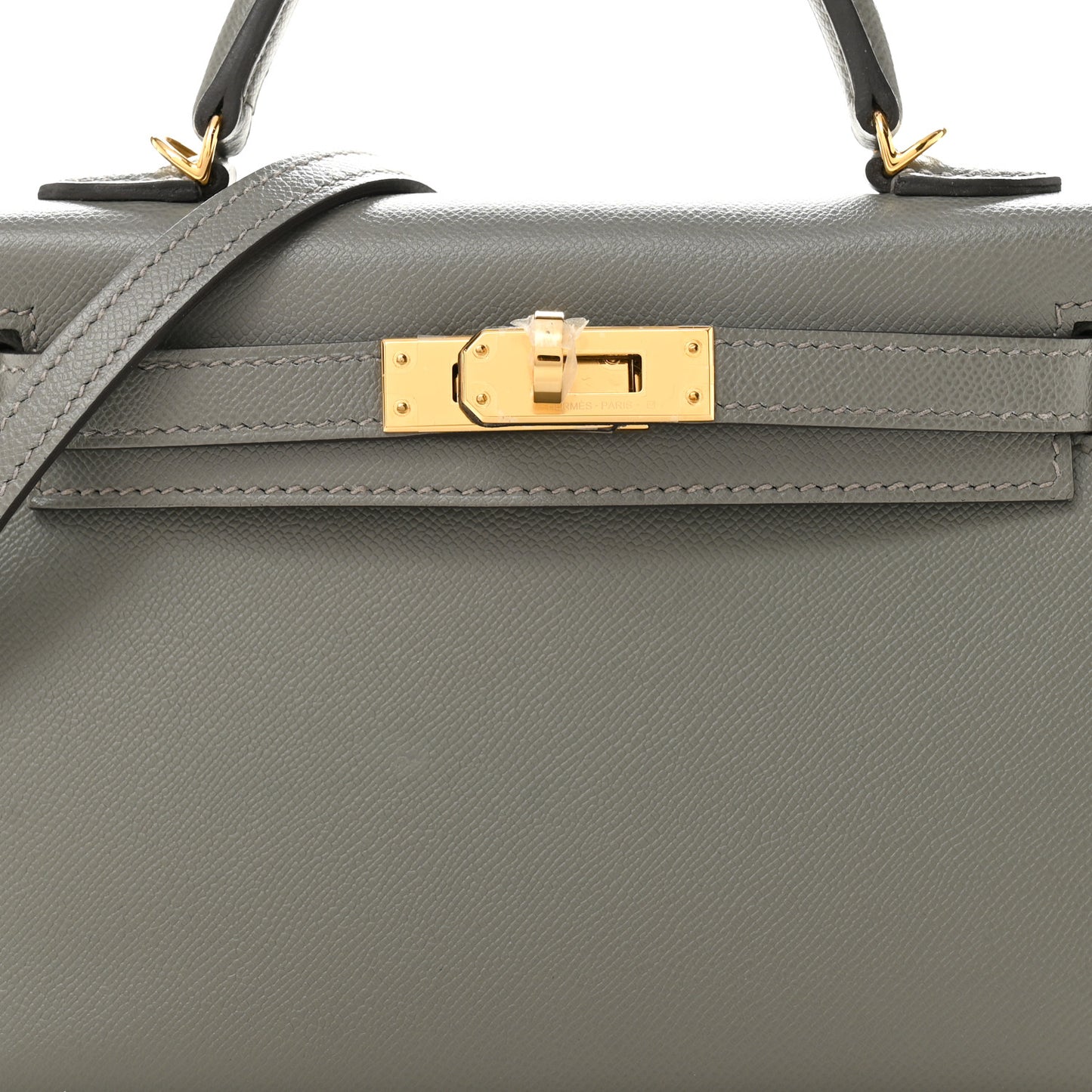 Madame Calfskin Mini Kelly Sellier 20 Gris Meyer
