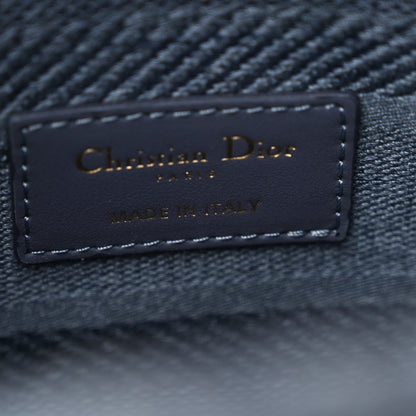 Christian Dior Canvas Embroidered Cannage Medium Lady D-Lite Denim Blue 6 of 14