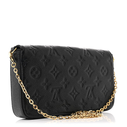 Louis Vuitton Empreinte Pochette Felicie Chain Wallet Black 4 of 13