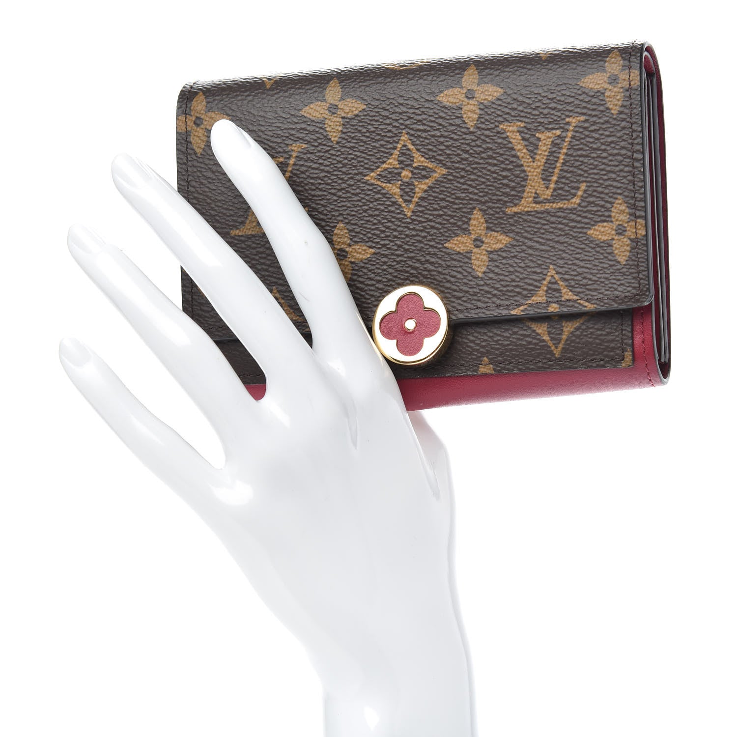 Louis Vuitton Monogram Flore Compact Wallet Fuchsia 2 of 7