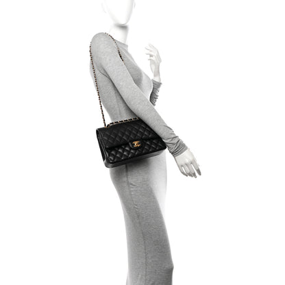 Chanel Caviar Quilted Medium Double Flap Black 2 of 12