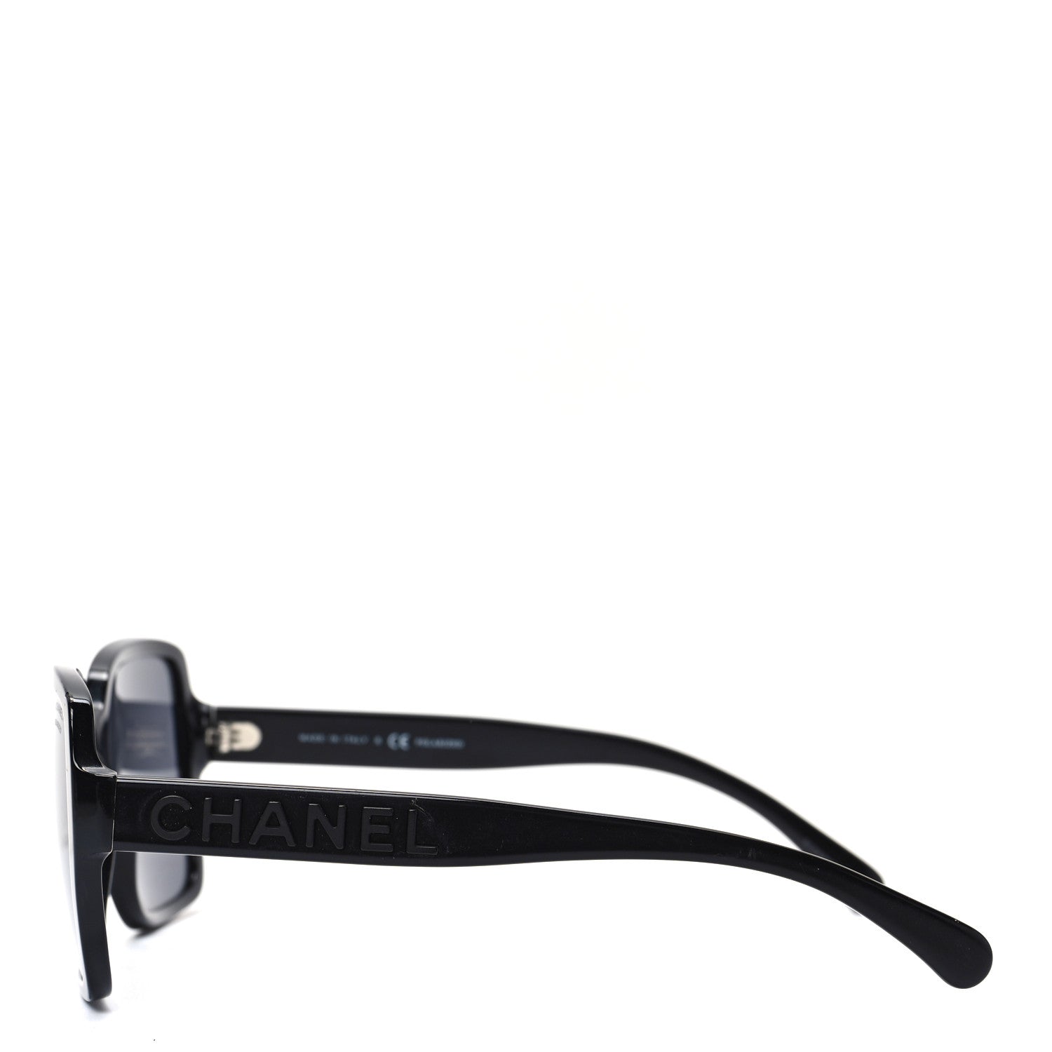 Chanel Acetate Polarized Square Sunglasses 5408 Black 3 of 6