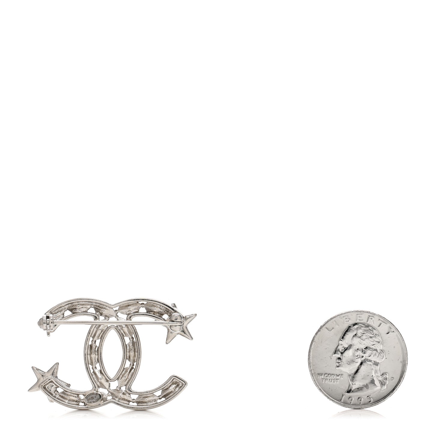 Crystal Starfall CC Brooch Silver