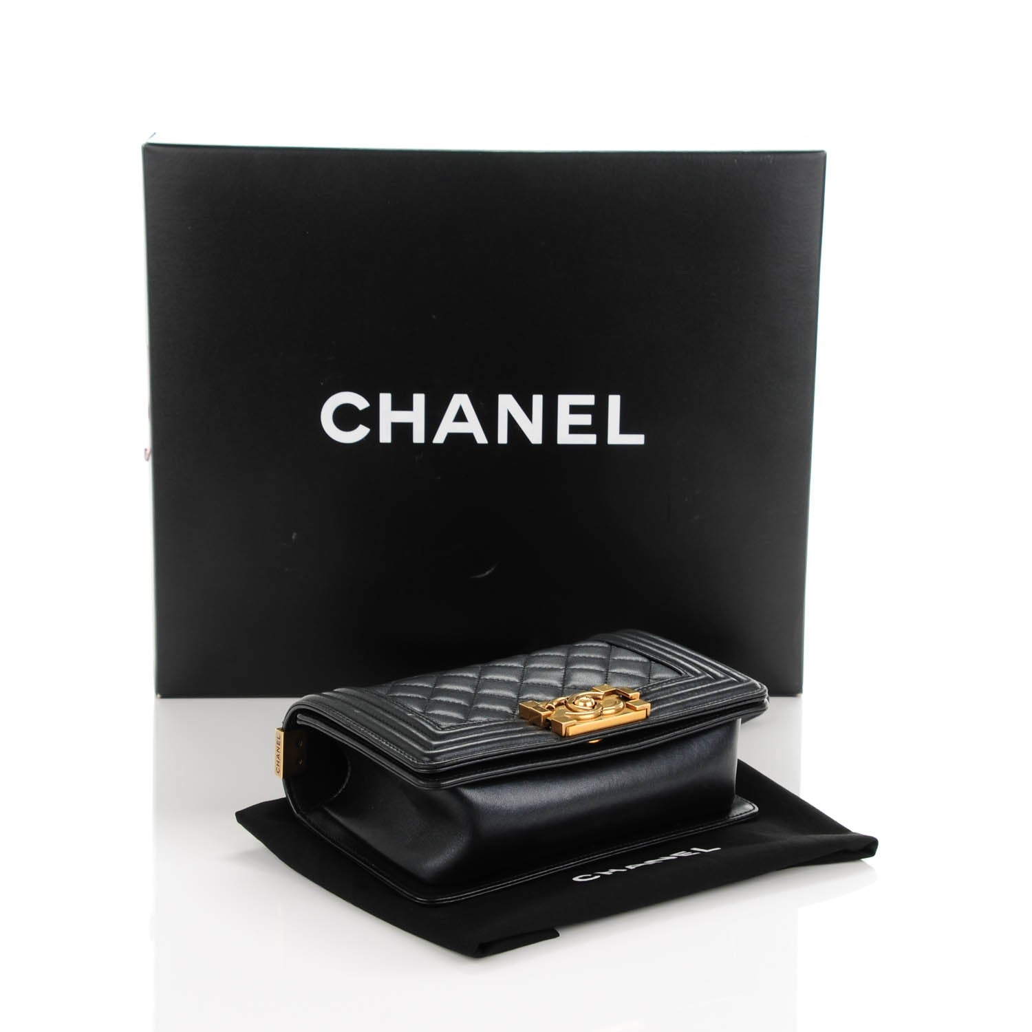 Chanel Lambskin Quilted Small Boy Flap Pearly Black 4 of 7
