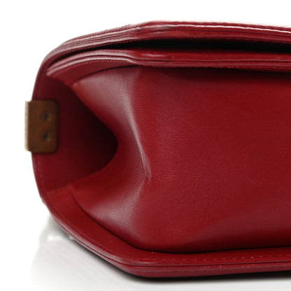 Chanel Lambskin Quilted Medium Boy Flap Dark Red 8 of 12