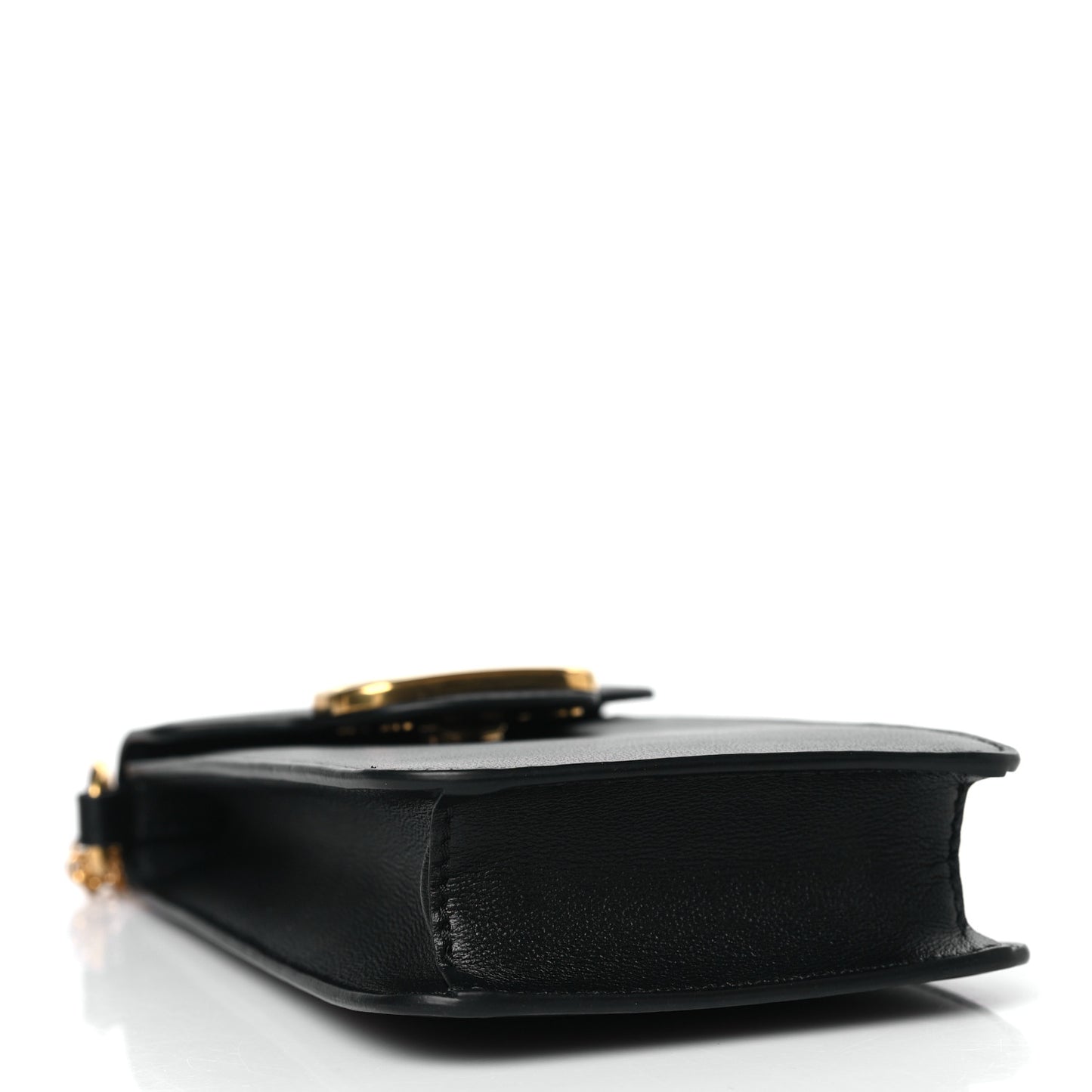 Calfskin Loco Phone Case With Chain Black