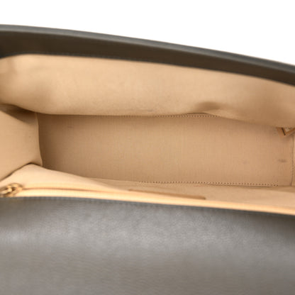 Chanel Grained Calfskin Quilted Medium Label Click Flap Bag Khaki 5 of 11
