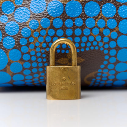 Louis Vuitton Monogram Kusama Town Speedy 30 Blue 9 of 14