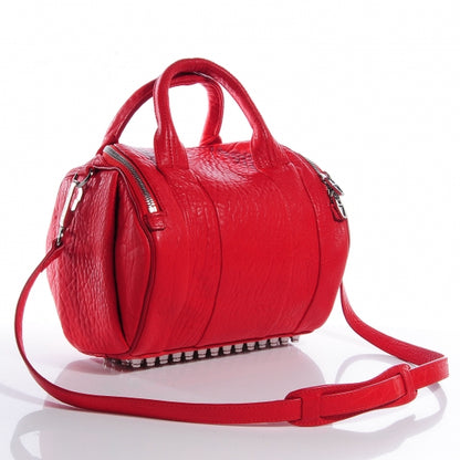 Alexander Wang Pebbled Lambskin Rockie Cola w Silver Hardware 3 of 7