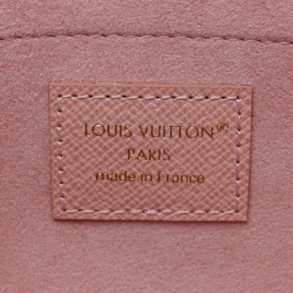 Louis Vuitton Damier Azur Pochette Felicie Chain Wallet Rose Ballerine 7 of 10