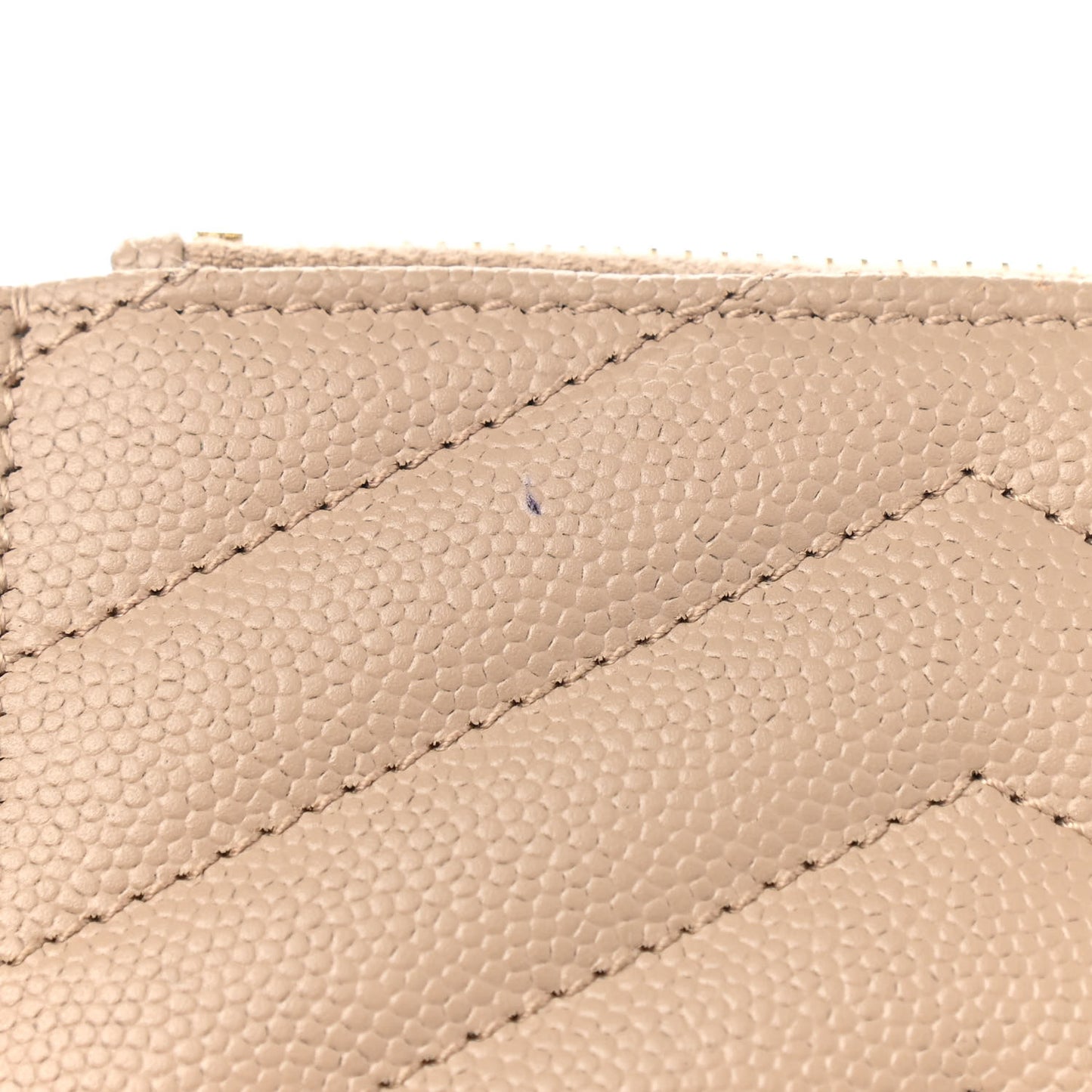 Grain De Poudre Matelasse Chevron Monogram Zipped Card Case Nude Powder