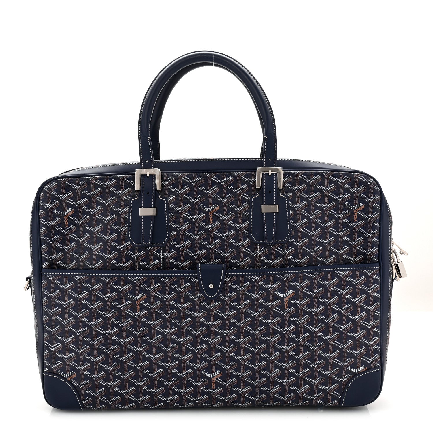 Goyard Goyardine Ambassade MM Briefcase Navy 1 of 17