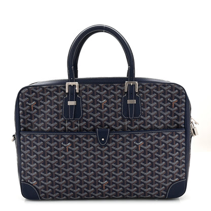 Goyard Goyardine Ambassade MM Briefcase Navy 1 of 17