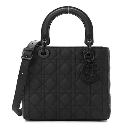 Christian Dior Ultra Matte Calfskin Cannage Medium Lady Dior Black 1 of 11