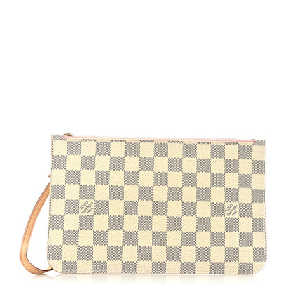 Louis Vuitton Damier Azur Neverfull MM GM Pochette Rose Ballerine 1 of 7