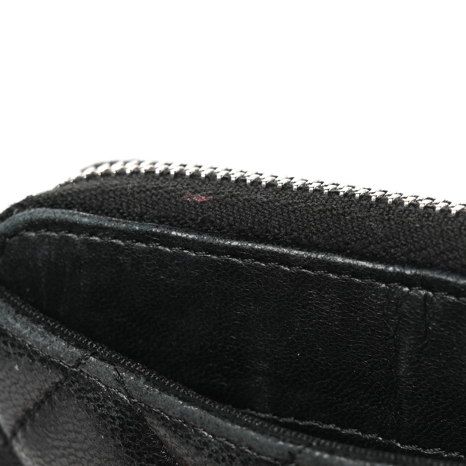 Chanel Lambskin Quilted Zip Coin Purse Black 10 of 10