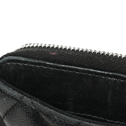Chanel Lambskin Quilted Zip Coin Purse Black 10 of 10