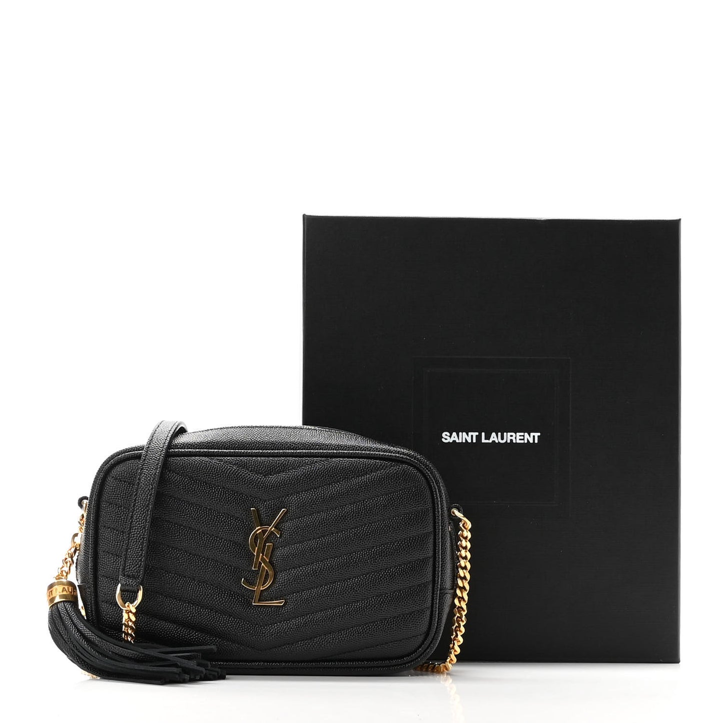 Grain De Poudre Matelasse Monogram Mini Lou Camera Bag Black