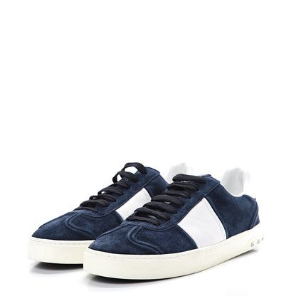 Valentino Garavani Suede Mens Flycrew Sneakers 39 Navy 3 of 8