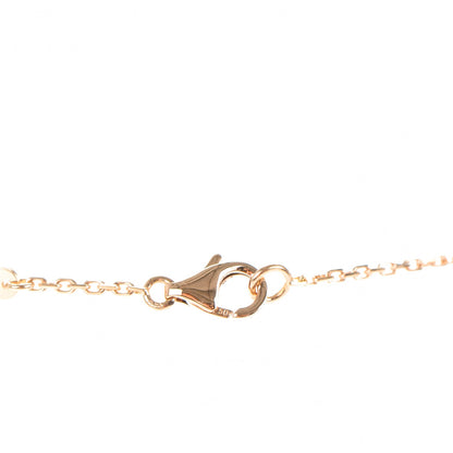 Van Cleef & Arpels 18K Rose Gold Diamond Pink Porcelain Vintage Alhambra Pendant Necklace 4 of 6