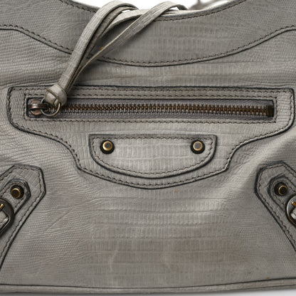 Balenciaga Agneau Lizard Embossed Classic Hardware Hip Gris Clair 8 of 15
