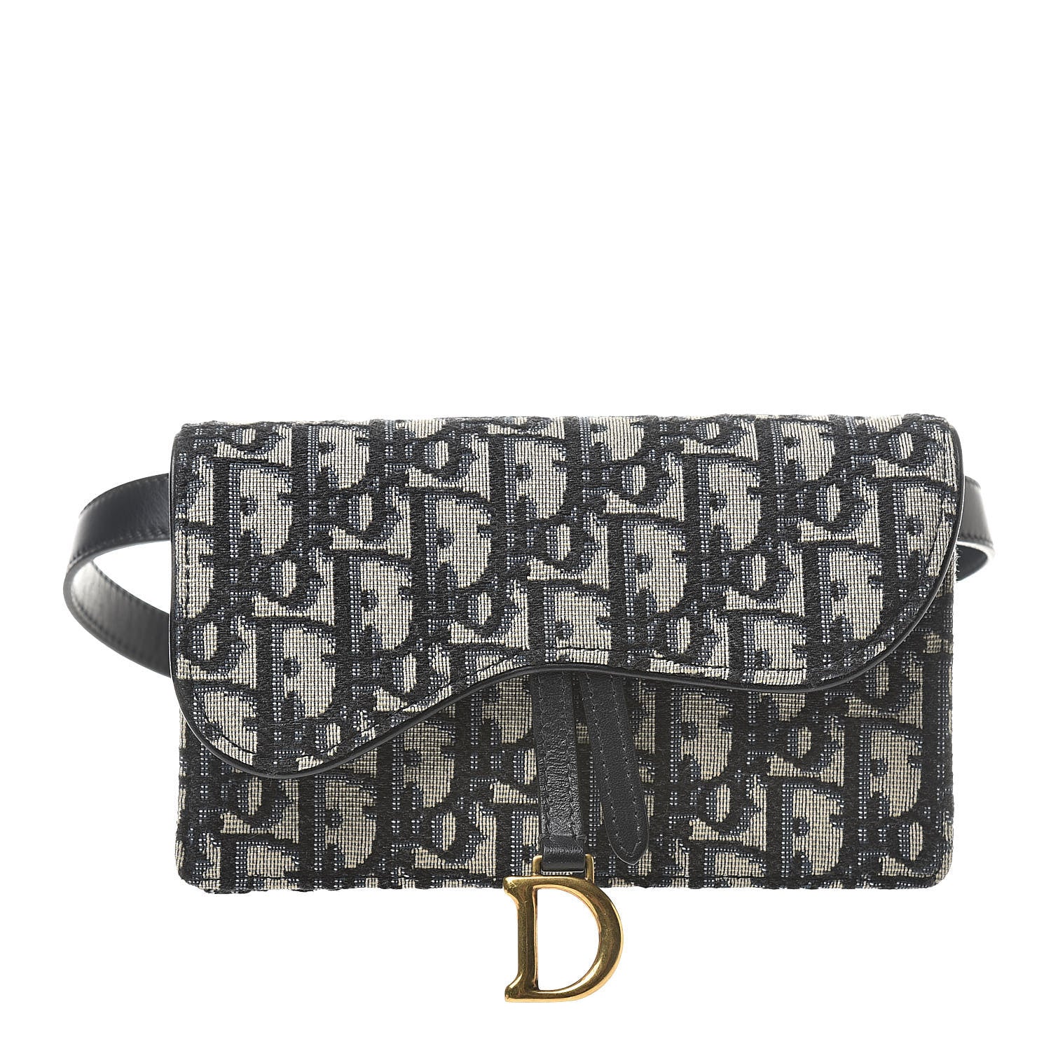 Christian Dior Oblique Saddle Belt Bag Blue 1 of 13