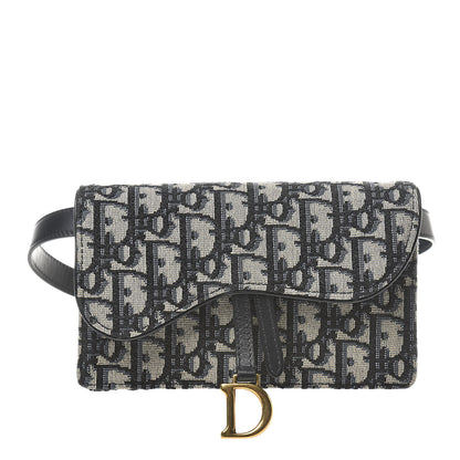 Christian Dior Oblique Saddle Belt Bag Blue 1 of 13