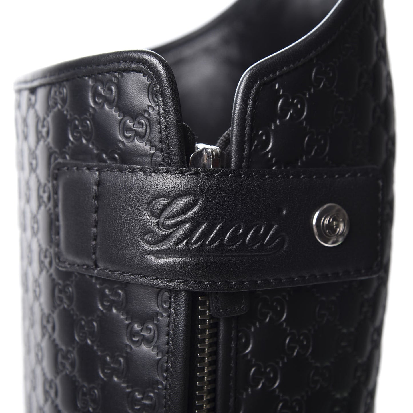 Microguccissima Knee High Riding Boots 38 Black