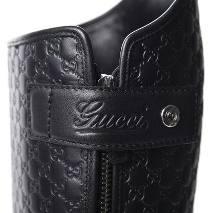 Gucci Microguccissima Knee High Riding Boots 38 Black 6 of 11