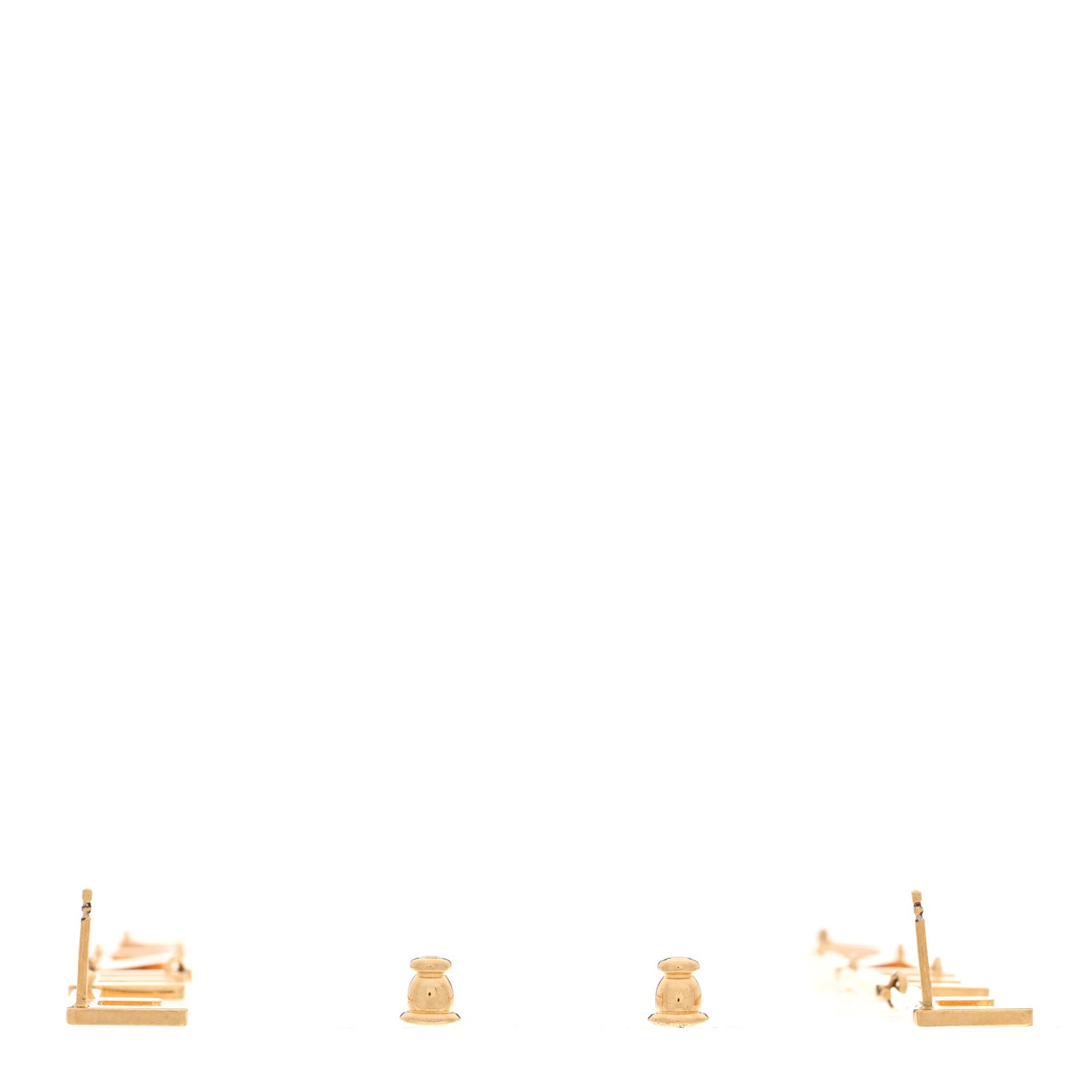 Metal Signature Earrings Gold