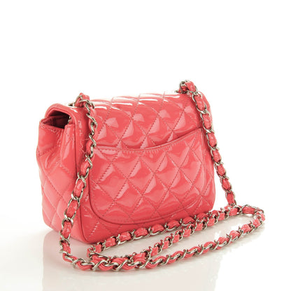 Chanel Patent Quilted Mini Square Flap Pink 3 of 8