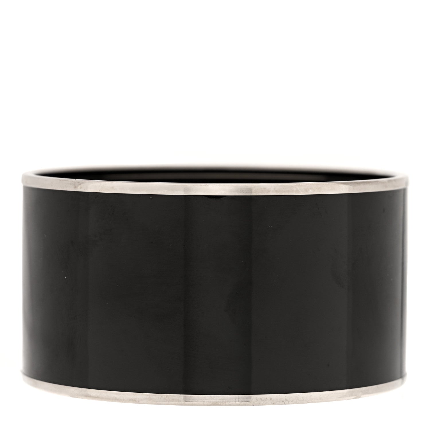 Hermes Enamel Printed Extra Wide Caleche Bracelet 70 Black 3 of 5