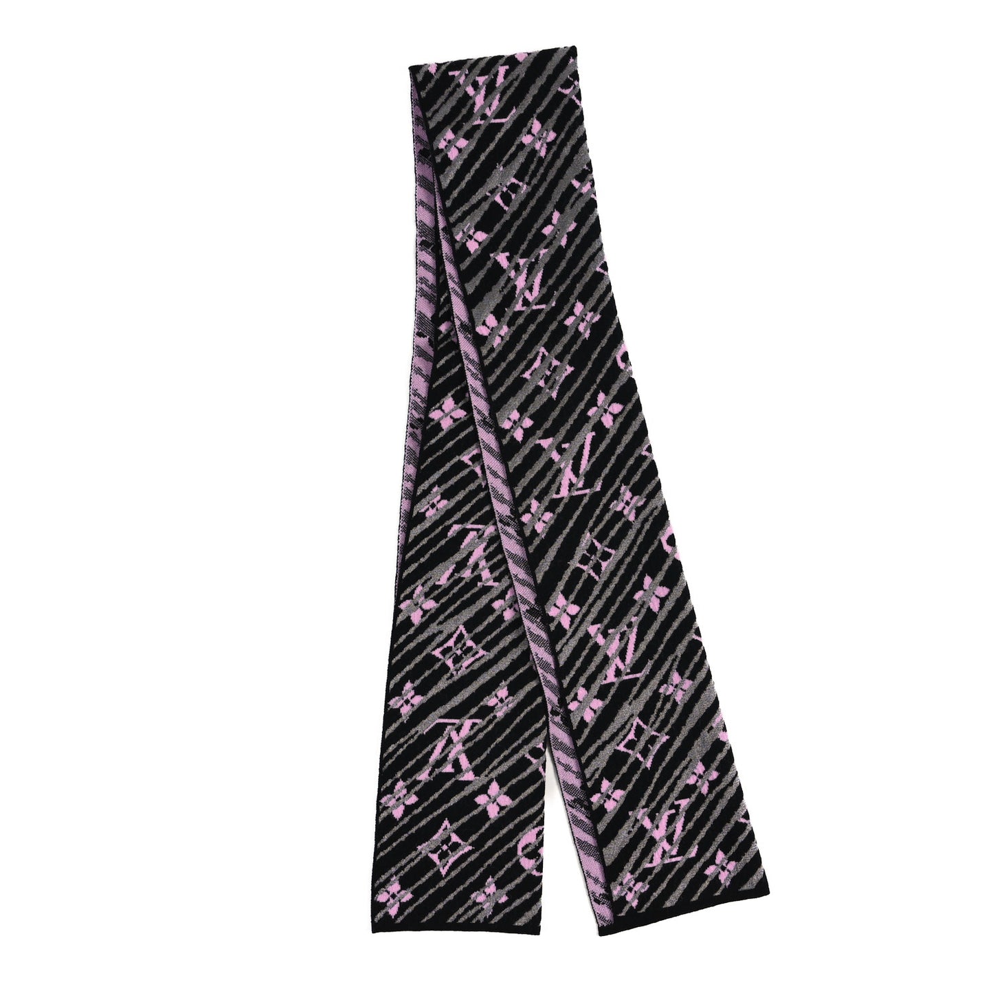 Wool Polyester Epi Storm Scarf Pink
