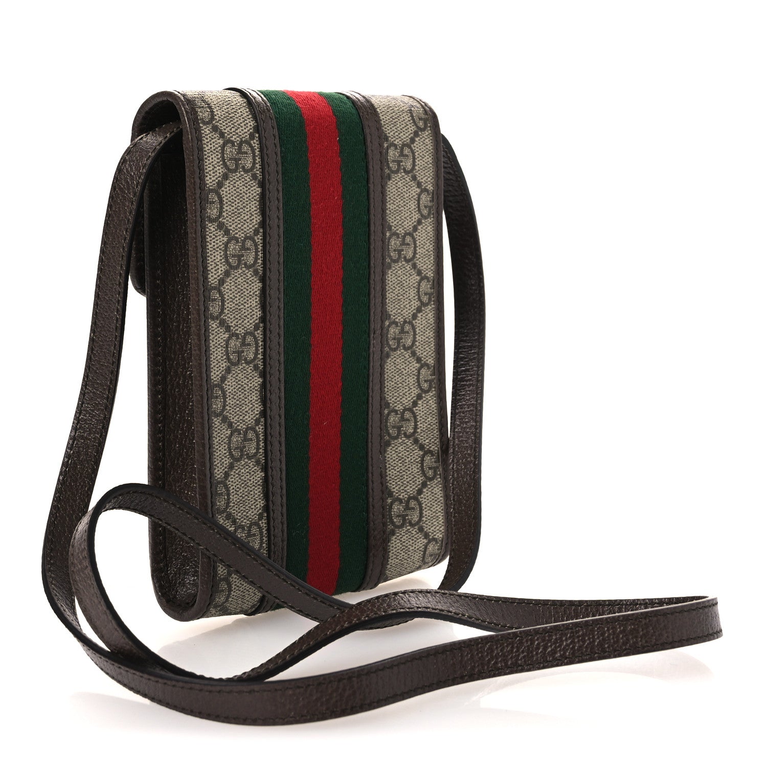 Gucci GG Supreme Monogram Web Mini Ophidia Crossbody Bag Beige New Acero 3 of 11