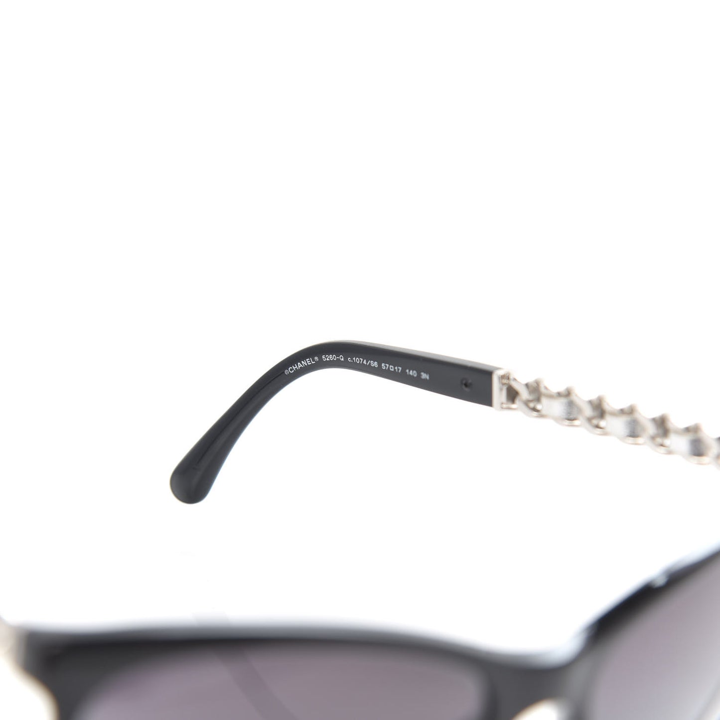 Cat Eye Chain Sunglasses 5260-Q Black