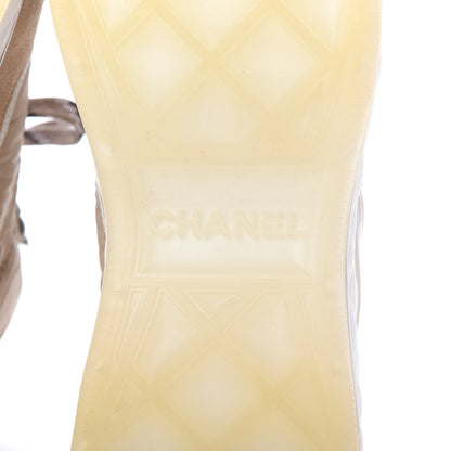 Chanel Fabric Suede Womens CC Sneakers 40 Beige 8 of 10