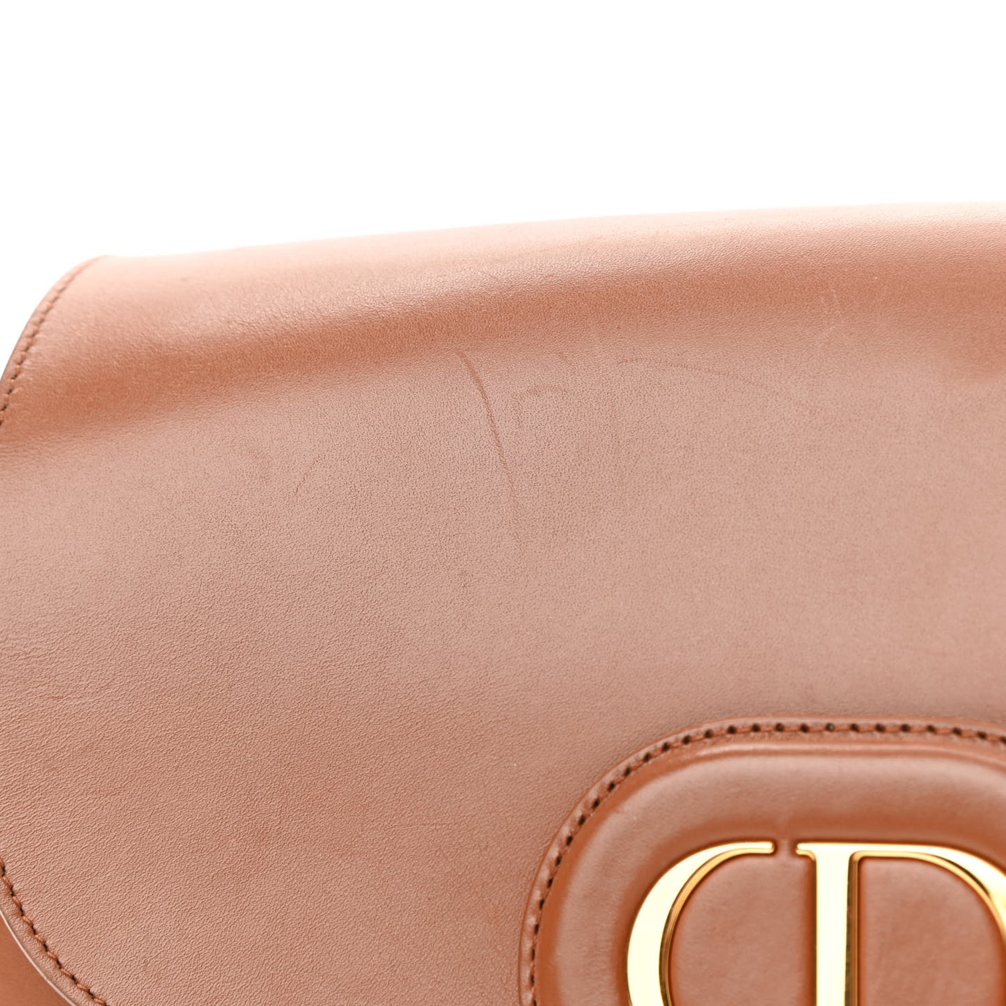 Box Calfskin Large Bobby Flap Dark Tan
