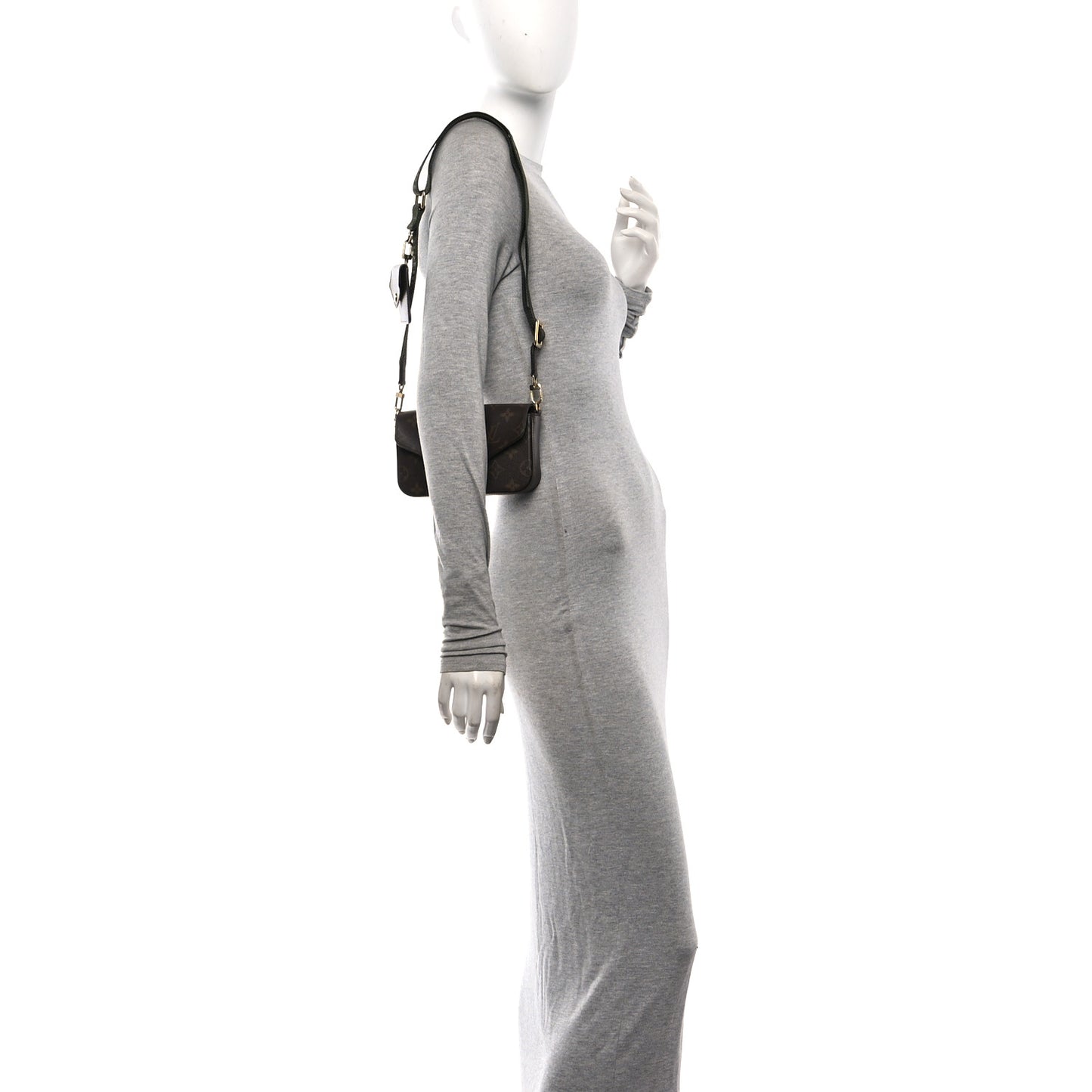 Monogram Felicie Strap & Go Kaki