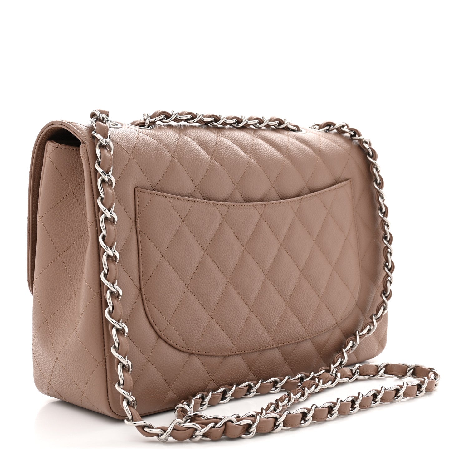 Chanel Caviar Quilted Jumbo Single Flap Brown 2 of 10