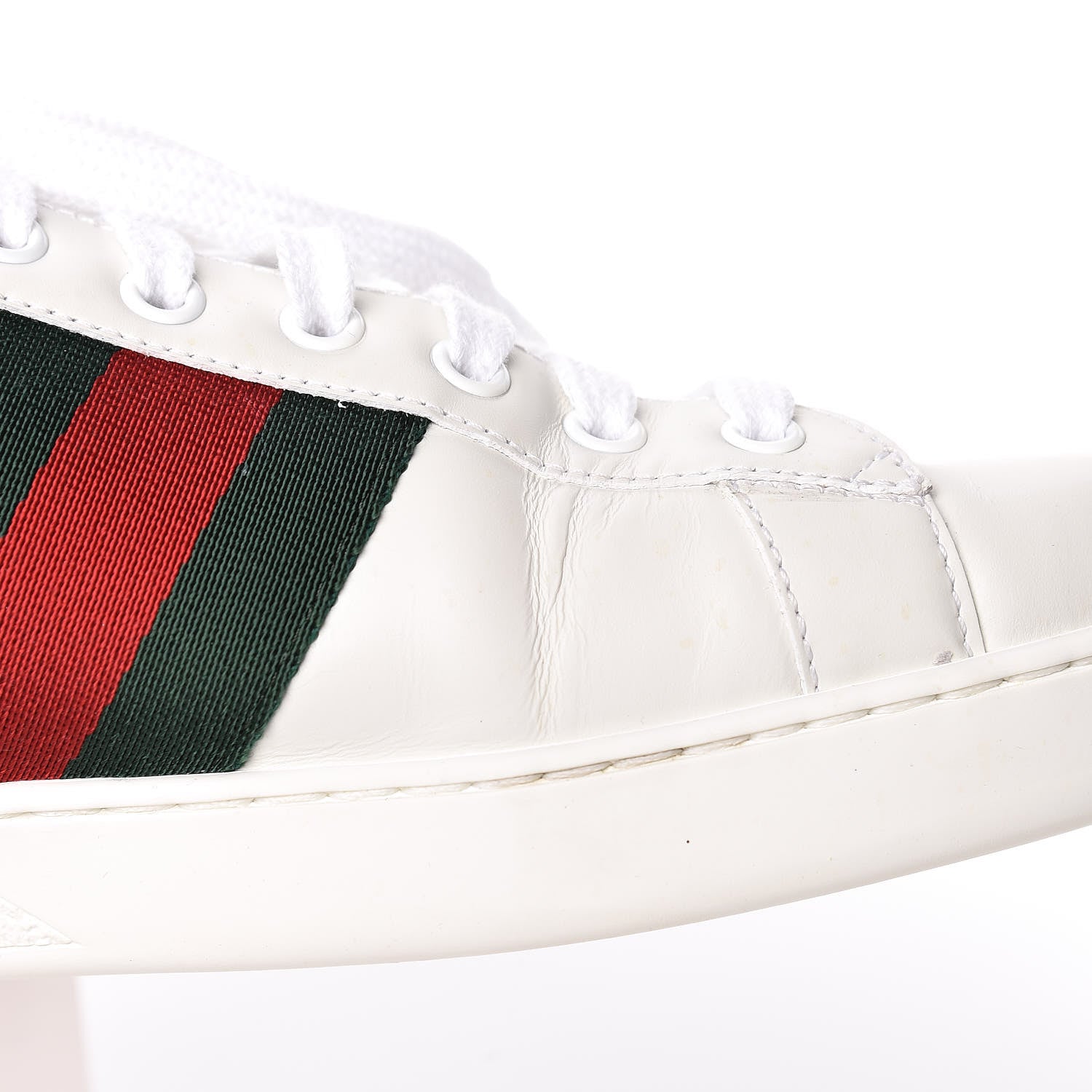 Gucci Calfskin Ayers Kingsnake Embroidered Mens Ace Sneakers 9.5 Green Red 13 of 13