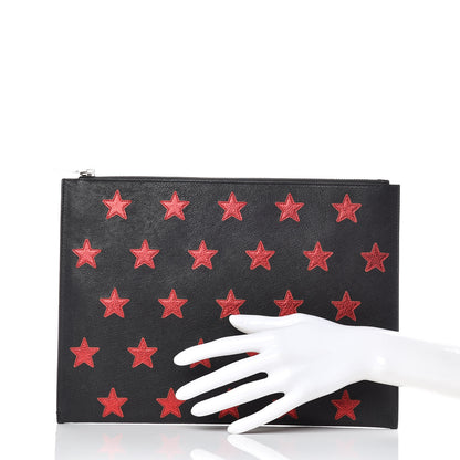 Saint Laurent Calfskin Star Rider iPad Pouch Black 2 of 11