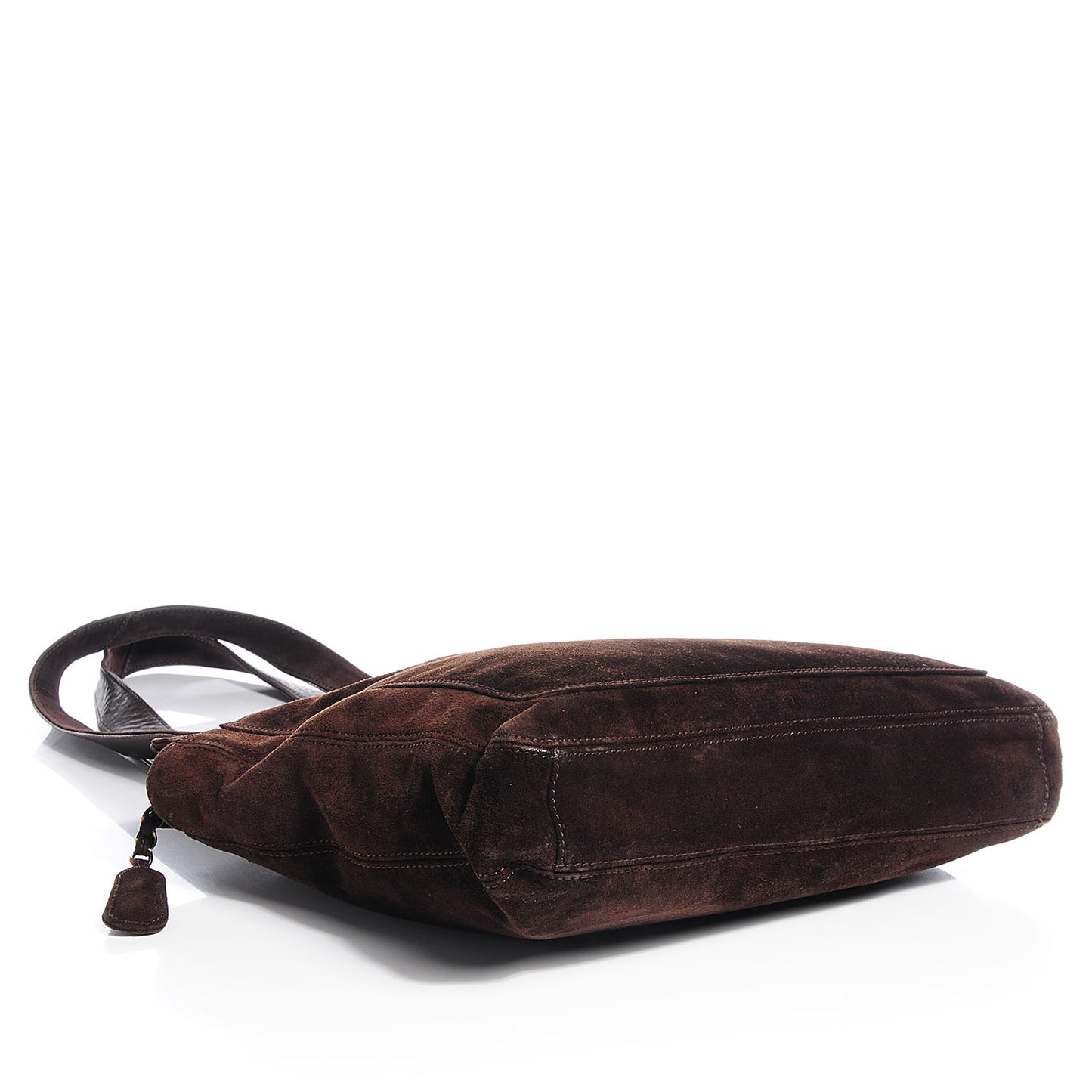 Suede Shoulder Bag Dark Brown