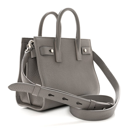 Saint Laurent Grained Calfskin Nano Supple Sac De Jour Fog 3 of 12