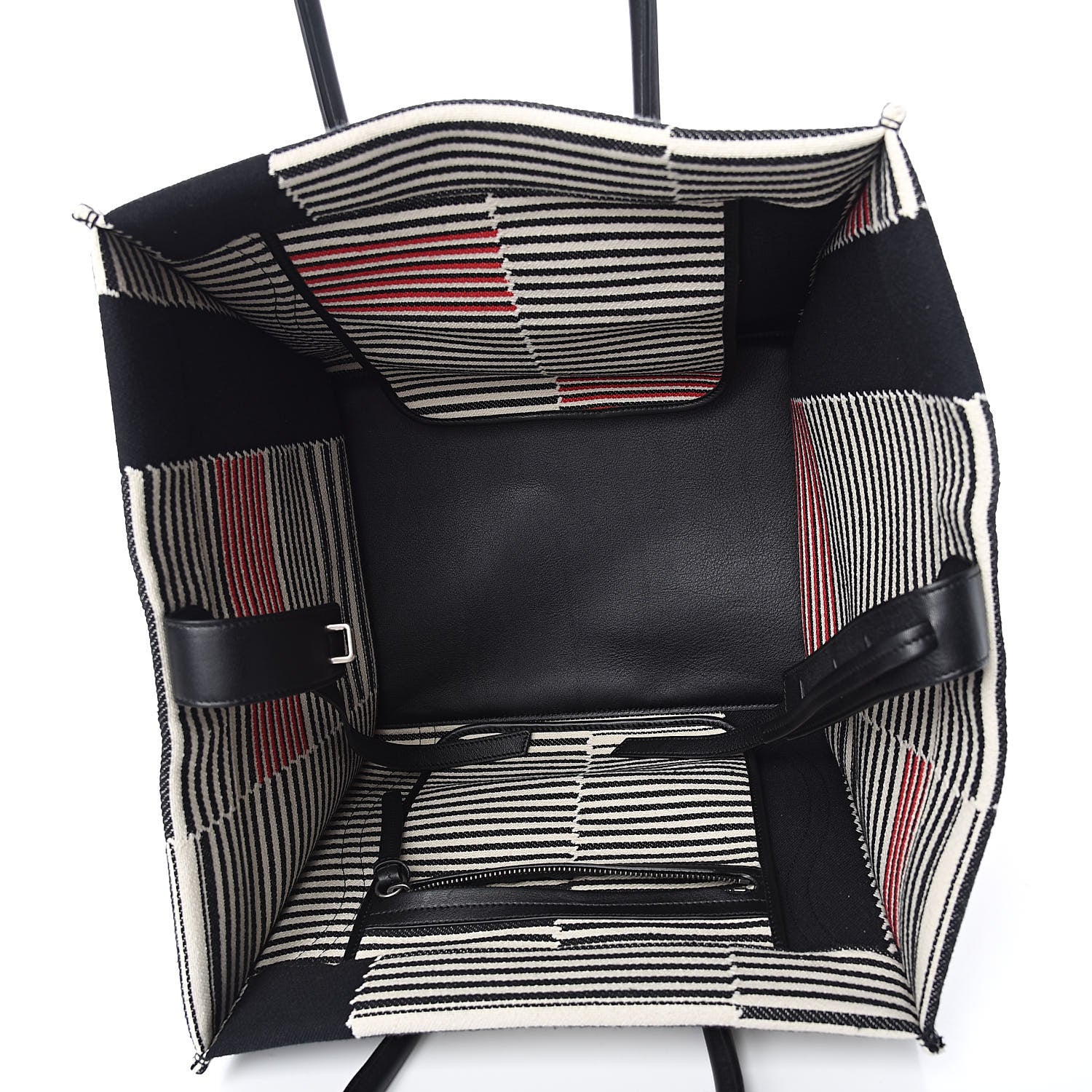 Celine Cotton Canvas Stripped Medium Phantom Luggage Multicolor 5 of 10