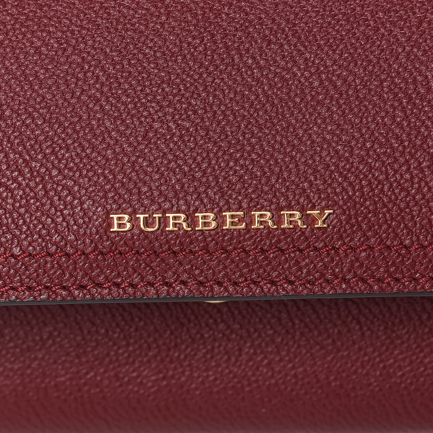 Burberry Grainy Calfskin Henley Wallet On Chain Burgundy 6 of 9
