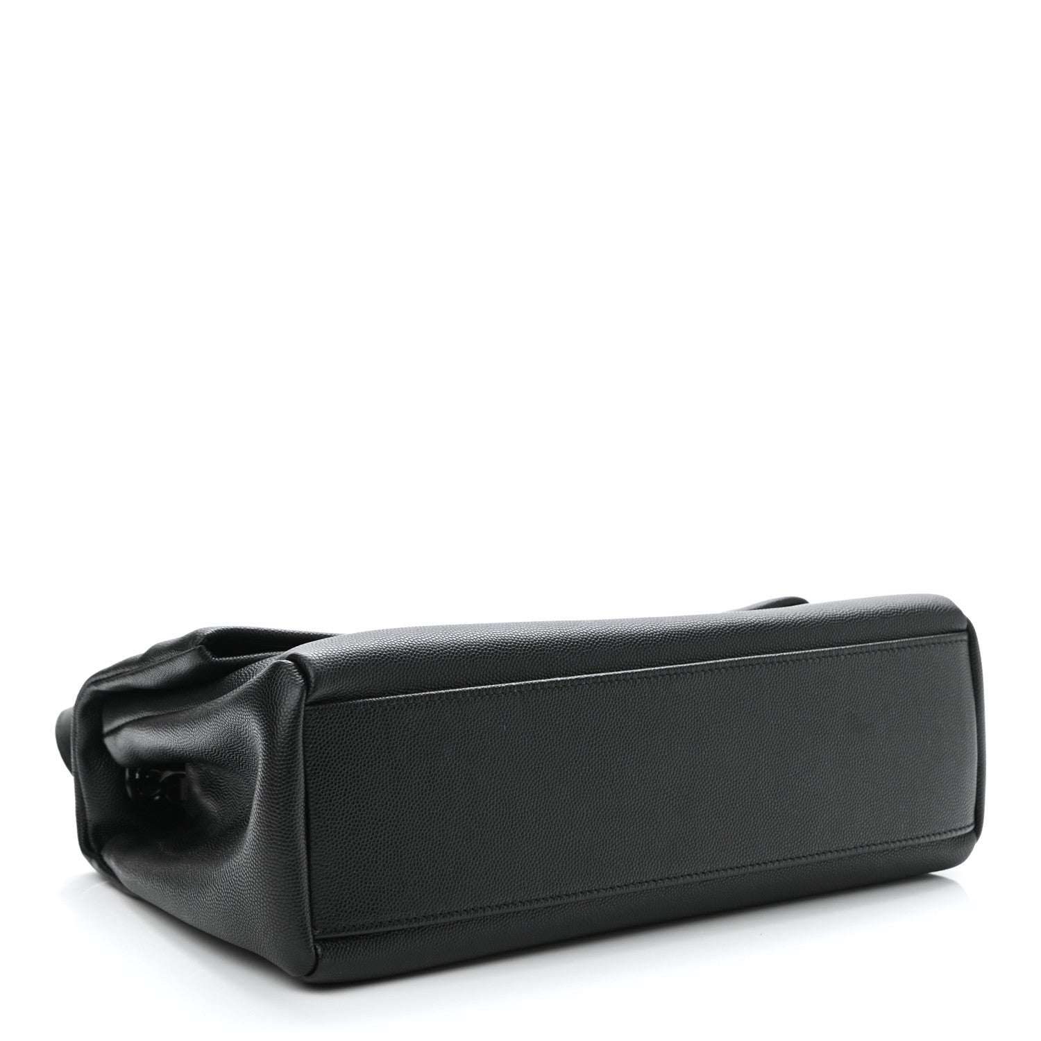 Saint Laurent Grain De Poudre Medium West Hollywood Monogram Fold-Over Black 4 of 11
