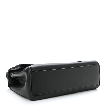 Saint Laurent Grain De Poudre Medium West Hollywood Monogram Fold-Over Black 4 of 11