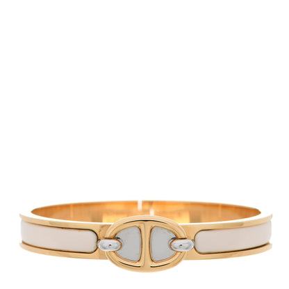Hermes Enamel Mini Farandole Clic Chaine D'Ancre Bracelet Creme 1 of 5